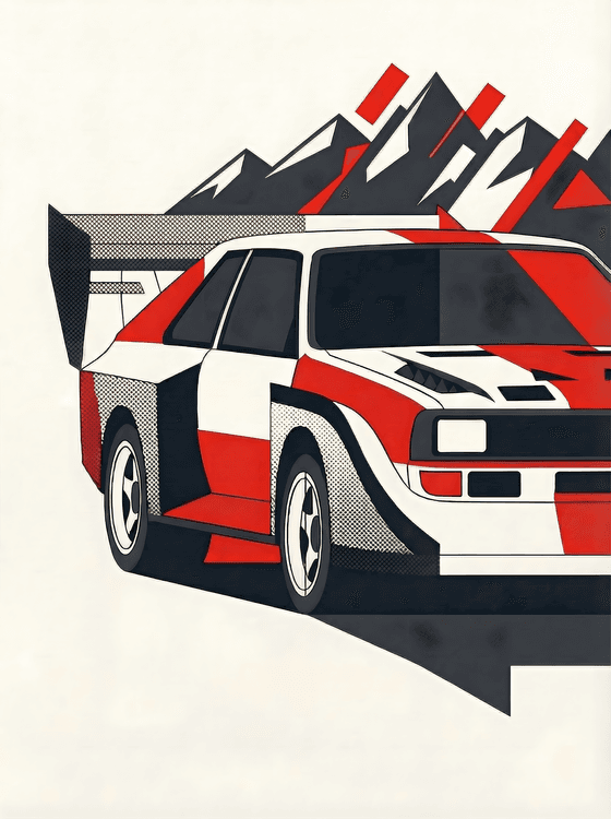 Audi Sport Quattro S1 Group B Rally Graphic