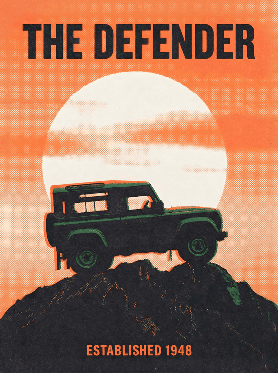 The Defender Established 1948 Retro Poster