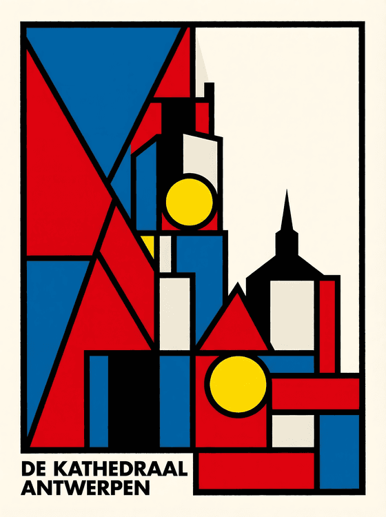 De Kathedraal Antwerpen Geometric Abstract