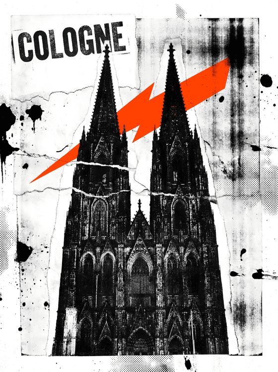 Cologne Cathedral Punk Rock Collage