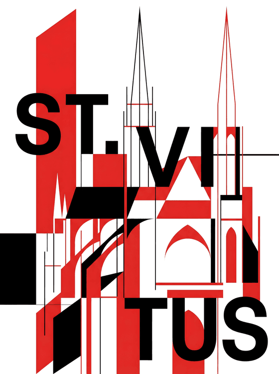St. Vitus Cathedral Geometric Typography