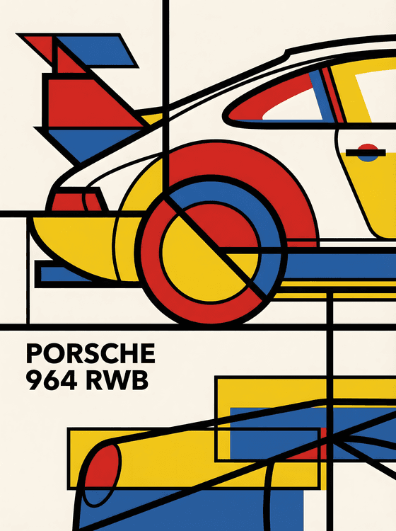 De Stijl Porsche 964 RWB: Primary Geometry