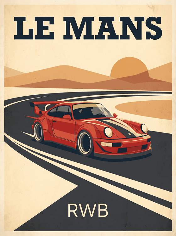 RWB Le Mans Heritage: Vintage Racing Poster