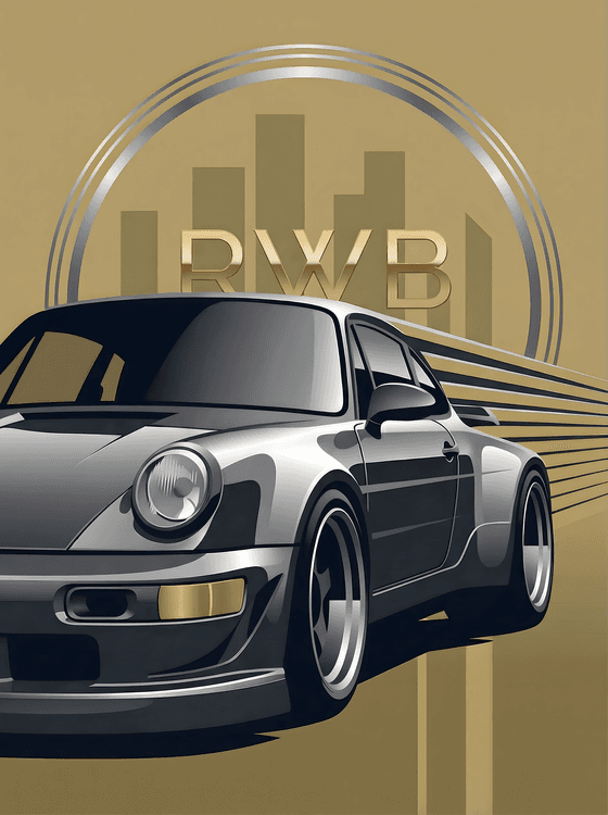 Art Deco RWB 964: Golden Speed