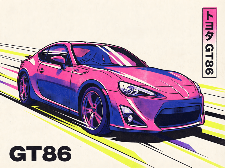 Toyota GT86 Neon Pulse Illustration