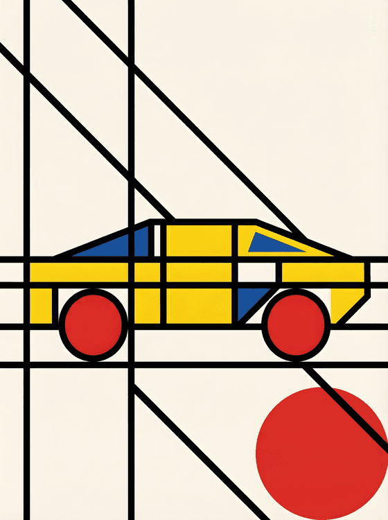 Neoplastic Speed: A De Stijl Automotive Study
