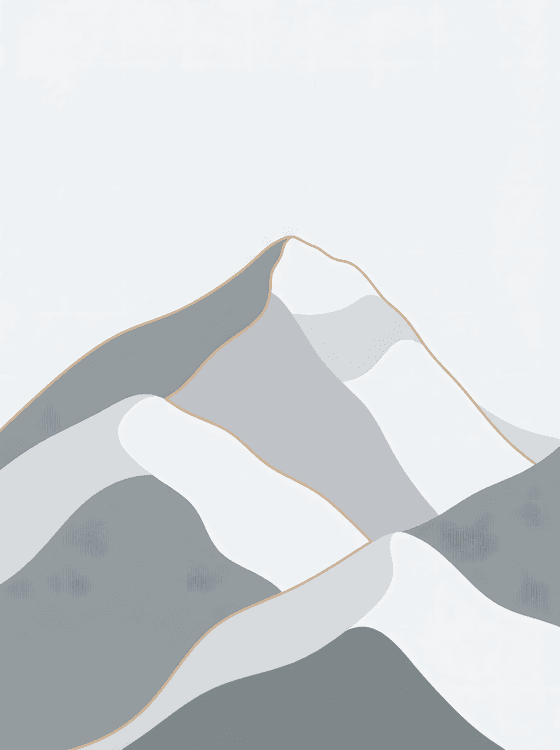 Minimalist Geometric Mountain Summit