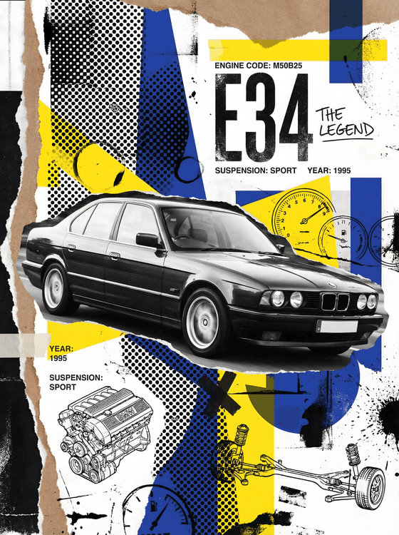 BMW E34: The Legend Collage