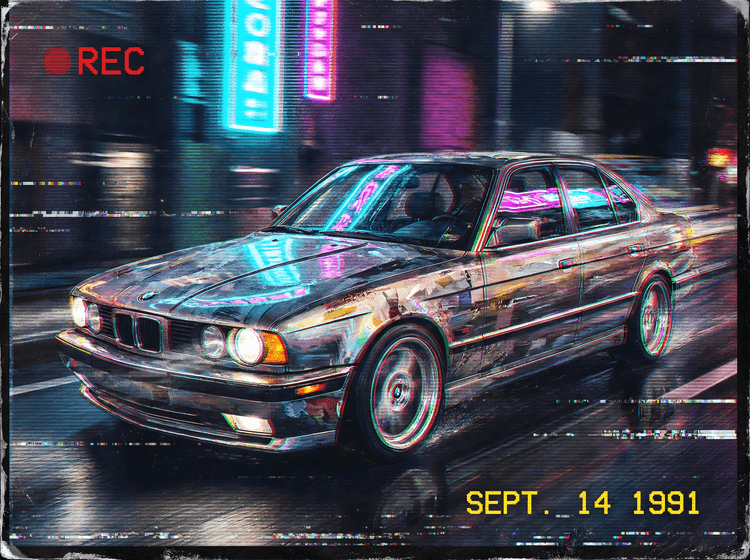 VHS Memories: 1991 BMW E34 Midnight Drive