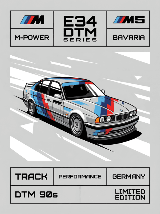 BMW E34 M5 DTM Performance: 90s Racing Tribute
