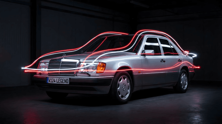 W124 Legend: Light Painting Photography