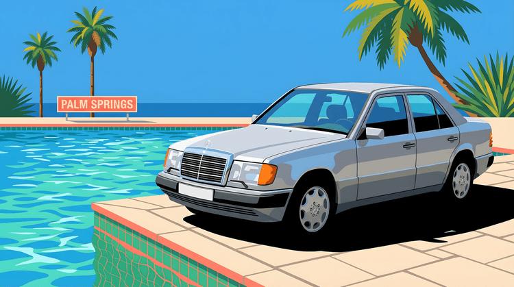 Mercedes W124: Palm Springs Poolside