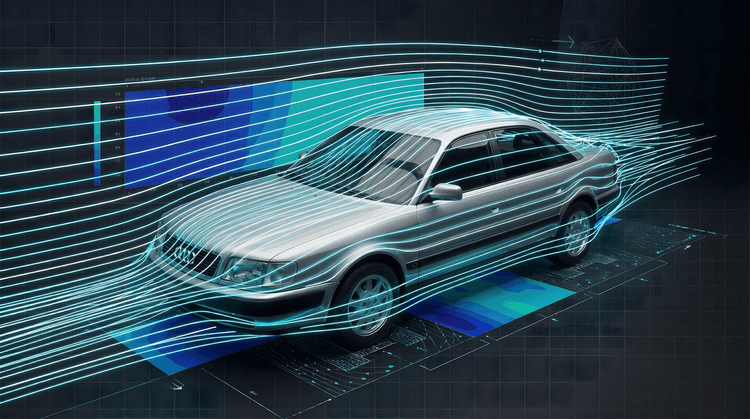 Audi 100 C4: Aerodynamic Flow Simulation