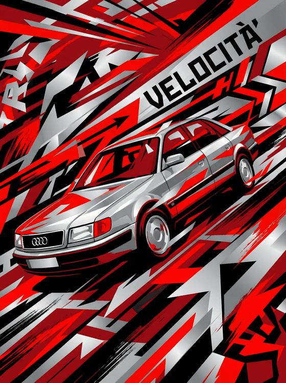 Audi 100 C4: Velocità Futurist Graphic