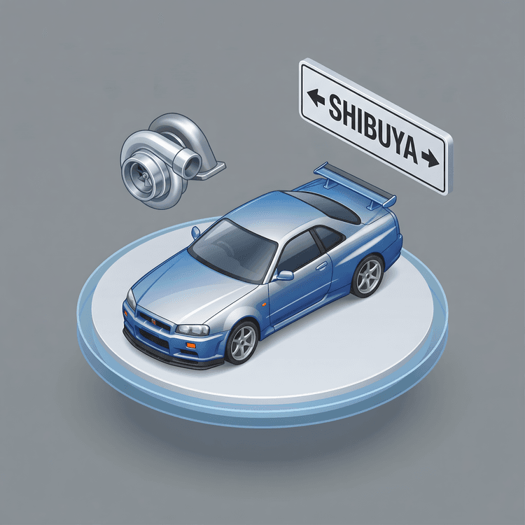 Shibuya Diorama: Skyline GT-R R34