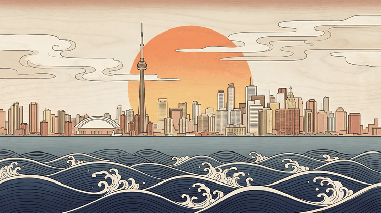 The Great Wave of Toronto: Ukiyo-e Skyline