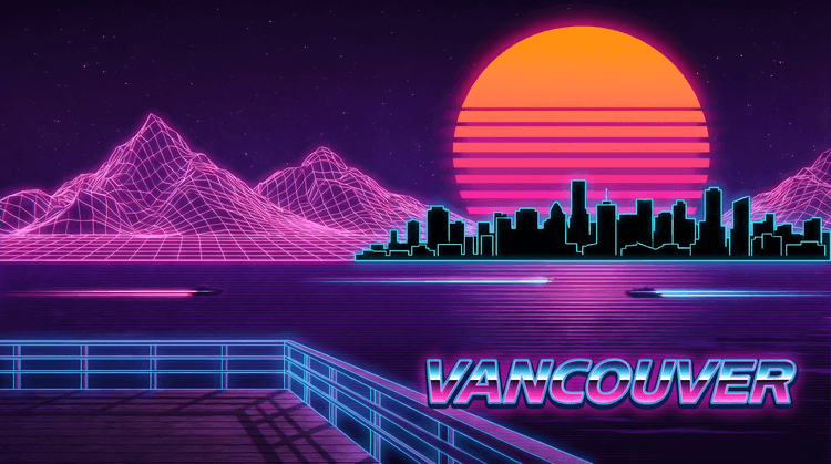 Neon Horizon: Vancouver Synthwave Skyline