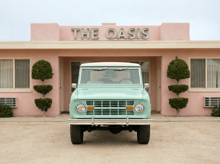 The Oasis: Vintage Bronco at the Pink Motel