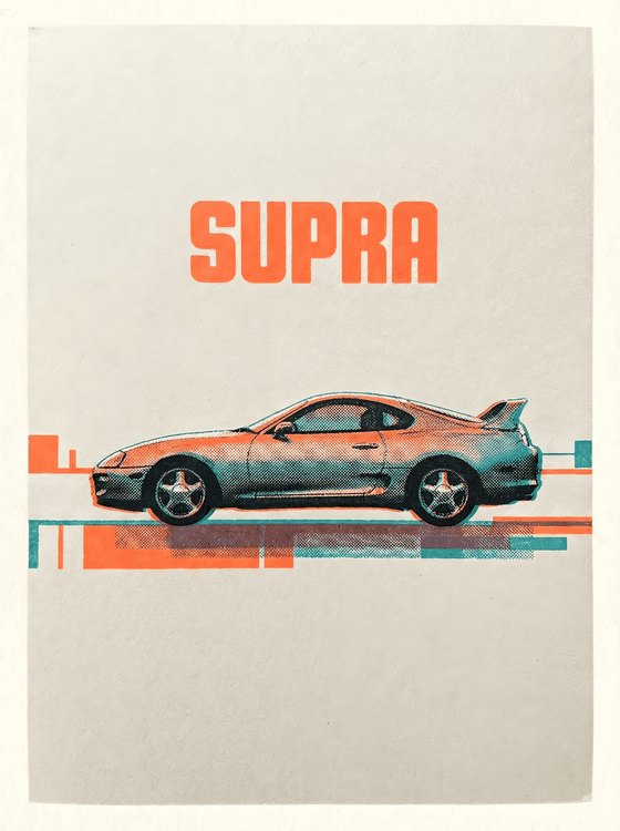 Supra A80 Halftone Risograph Poster
