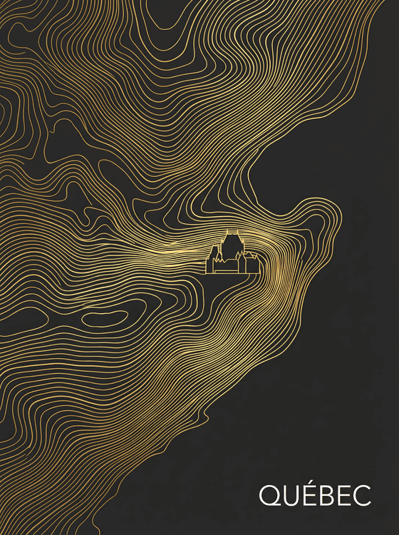 Gold Topography of Quebec City