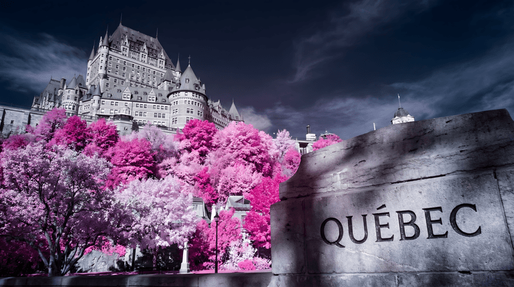 Infrared Quebec: Pink Foliage at Château Frontenac