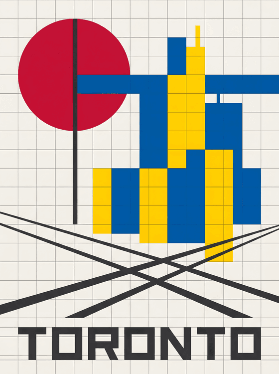 Toronto De Stijl Geometric Skyline