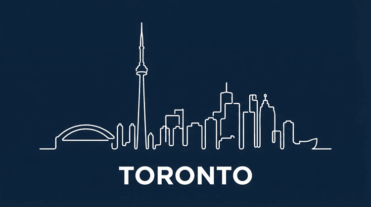 Toronto Skyline Minimalist Line Art