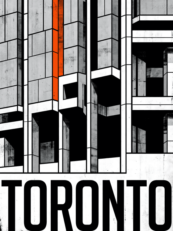 Toronto Brutalist Monolith Graphic Poster