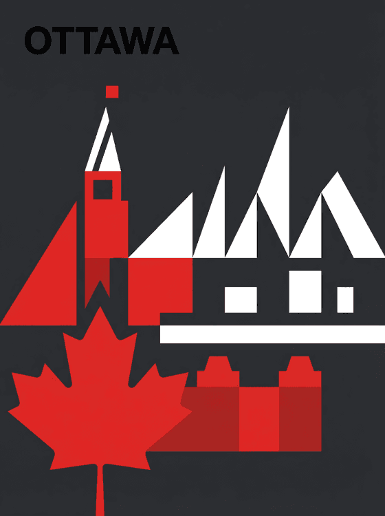 Ottawa Geometric Capital: Parliament Hill & National Gallery