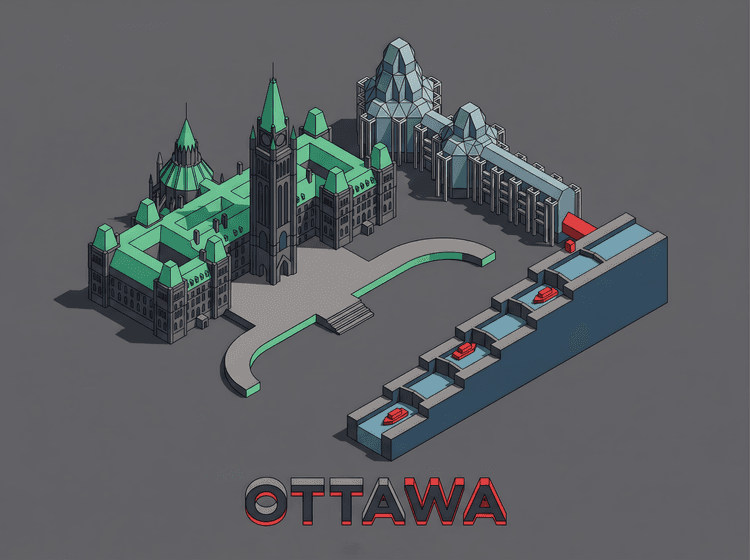 Ottawa Isometric Diorama: Landmarks of the Capital