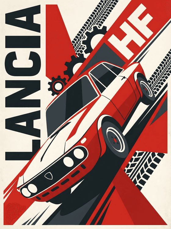 Lancia Fulvia HF Rally Heritage Poster