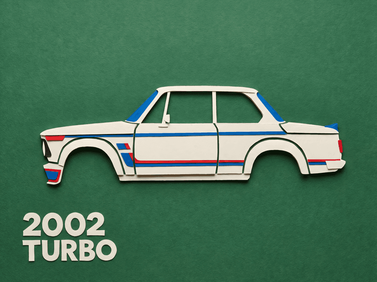 BMW 2002 Turbo Paper Cutout