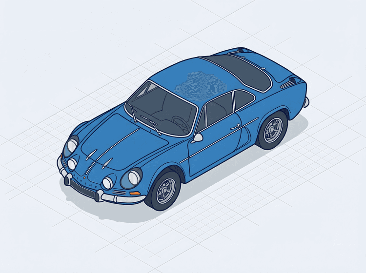 Alpine A110 Isometric Illustration