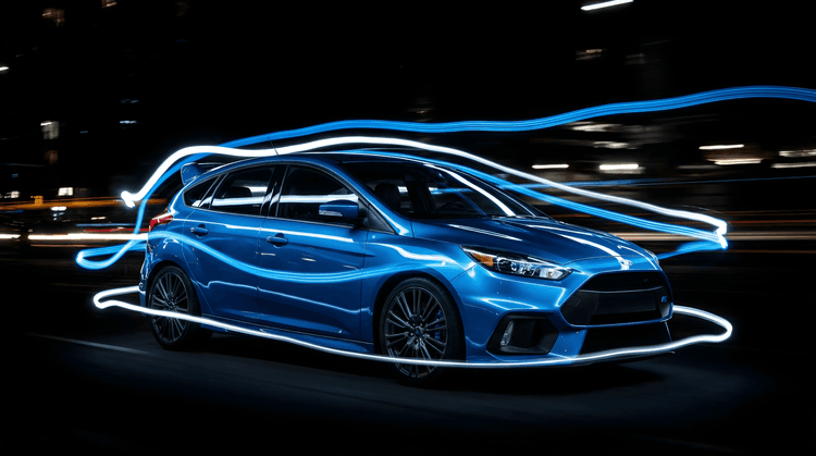 Ford Focus RS Neon Light Trails Nocturne