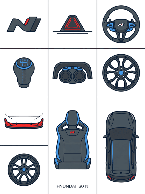 Hyundai i30 N Component Essentials Illustration