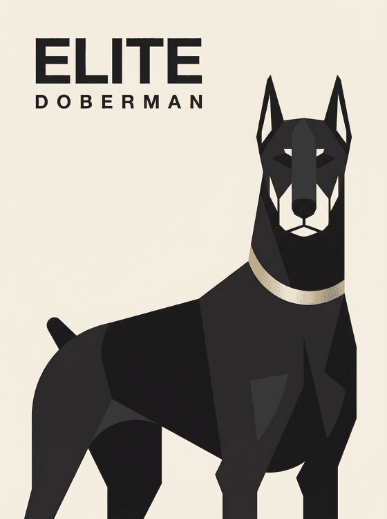 Elite Doberman: Geometric Modernism