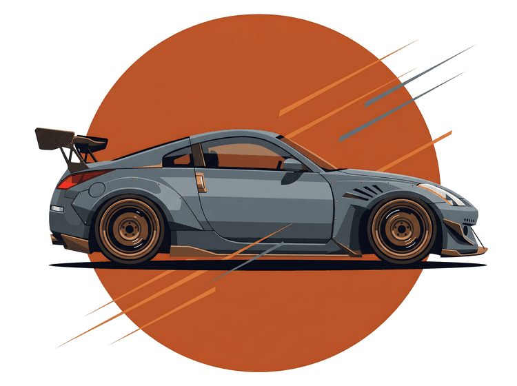 Z33 Widebody: Dynamic Vector Illustration