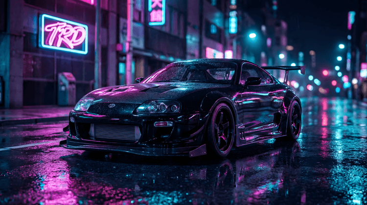 Neon Pulse: TRD Supra A80 in Tokyo