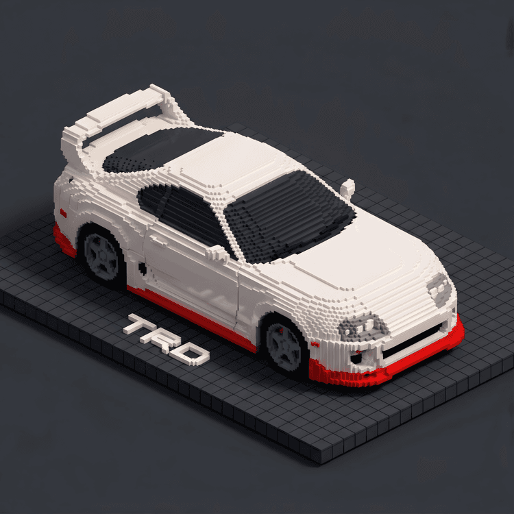 Voxel Legend: TRD Supra A80 Isometric Diorama