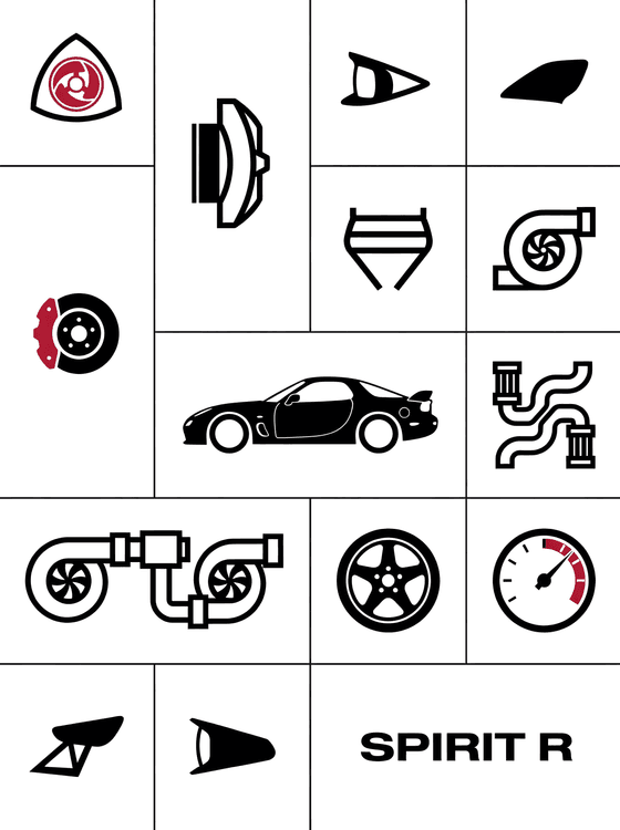 Spirit R: Technical Grid Illustration