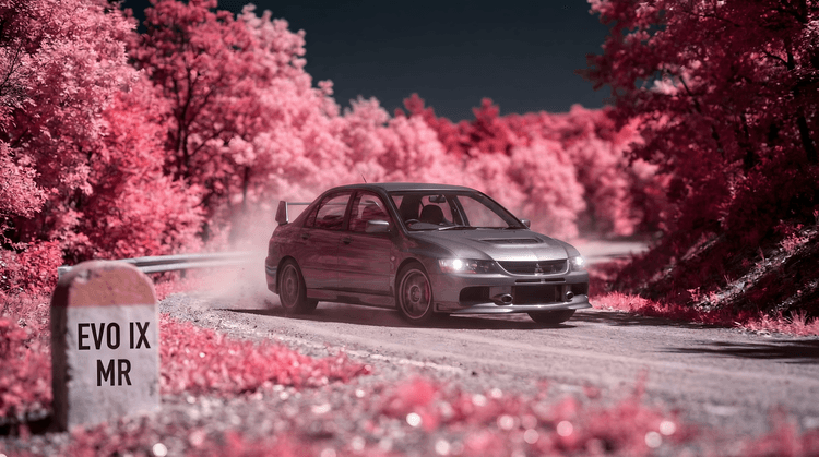 Pink Echo: Evolution IX on the Mountain Pass