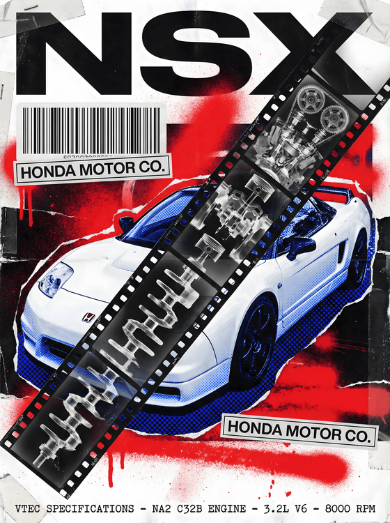 NSX NA2: VTEC Technical Collage