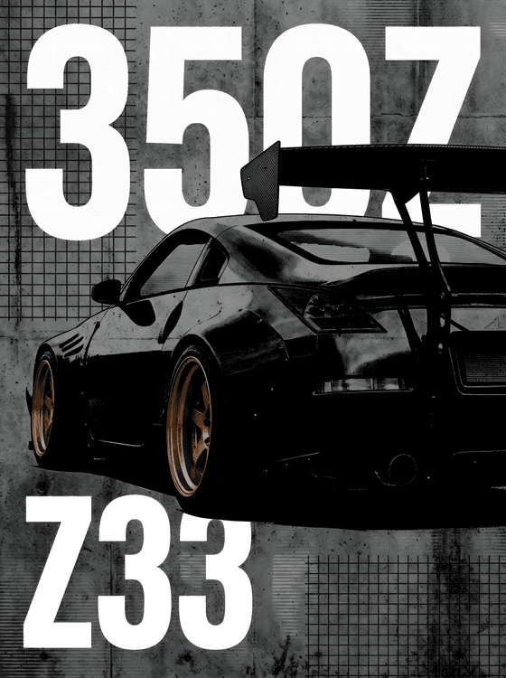 Z33 Industrial Blueprint: 350Z Graphic Tribute
