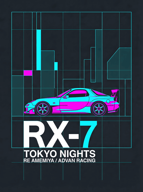 Tokyo Nights: RE Amemiya RX-7 Neon Graphic