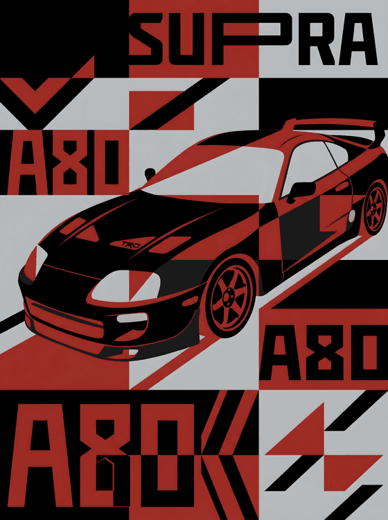 Supra A80 TRD: Geometric Graphic Tribute