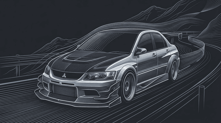 Evolution IX: Technical Line Art