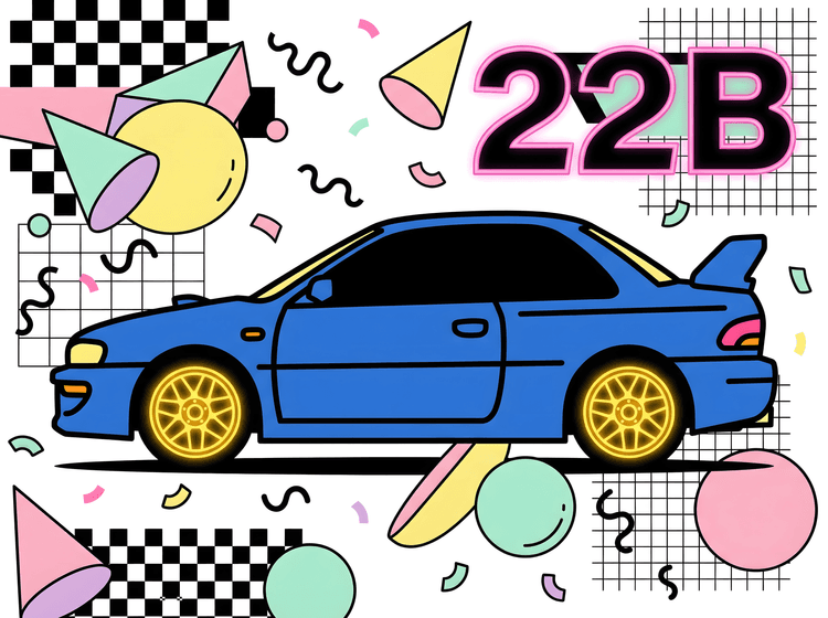 Subaru 22B STi: Retro Memphis Energy