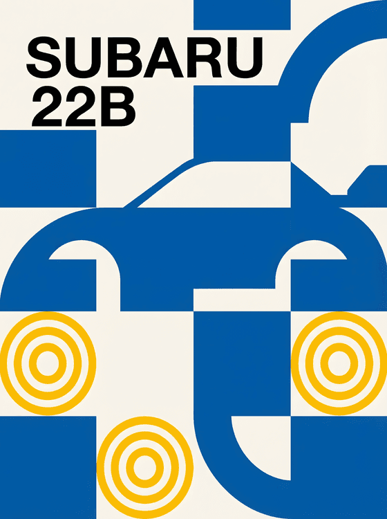 Subaru 22B: Geometric Bauhaus Tribute