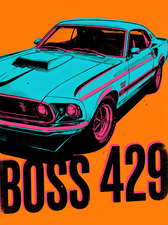 Vibrant Boss 429 Mustang Graphic