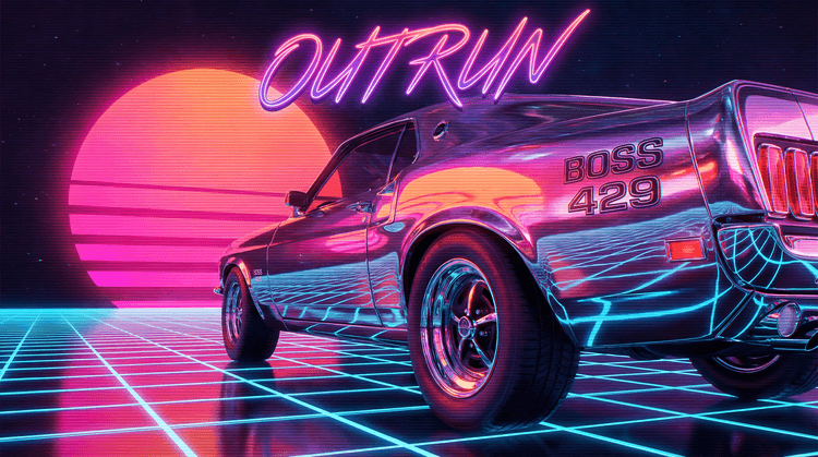 Boss 429 Neon Outrun Horizon